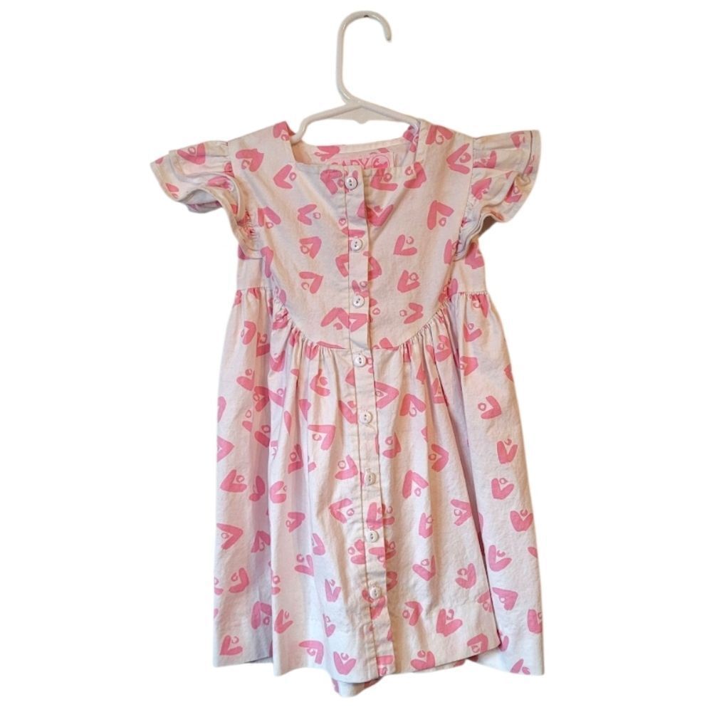 Cary San Francisco Girl's White & Pink Ruffle Dress Size 3T
